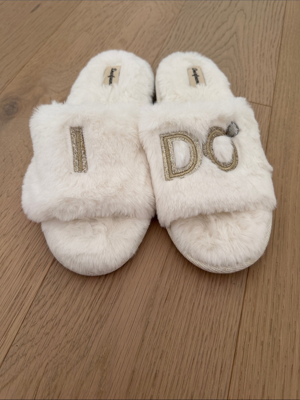 Weddind Day Faux Fur Slippers